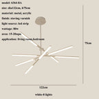 Nordic Rotatable LED Pendant Lights for Minimalist Living Dining Room Chandeliers