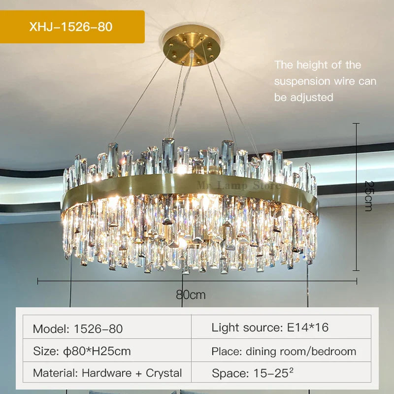 Crystal Chandelier: Modern Luxury, High-end, Creative Design for Living Room, Bedroom, Kitchen