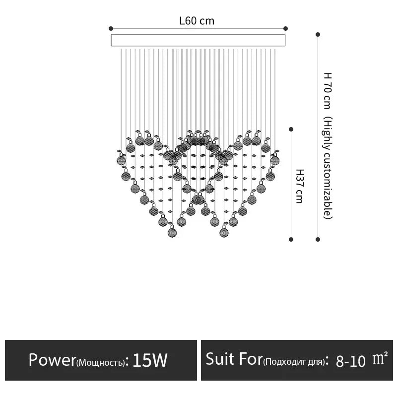 Crystal Chandelier: Modern Dining Table & Bar Lamp for Bedroom & Dining Room Lighting