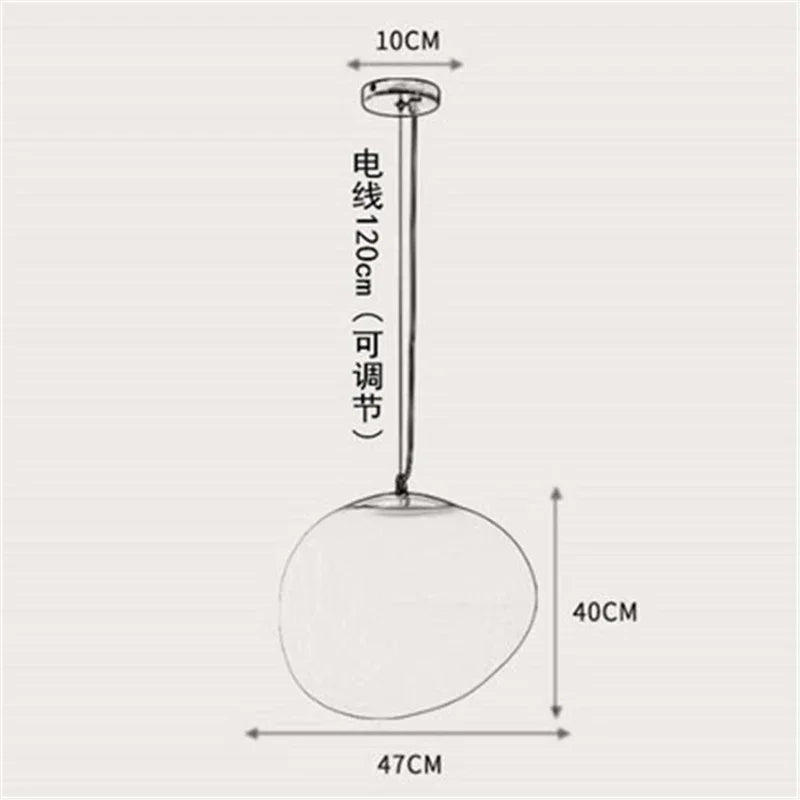 Gregg Glass Pendant Light: Stylish LED Hanging Lamp for Dining Kitchen LOFT.