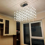 Nordic Starry Chandelier: Minimalist Luminaire for Clothing Store, Bar & Desk