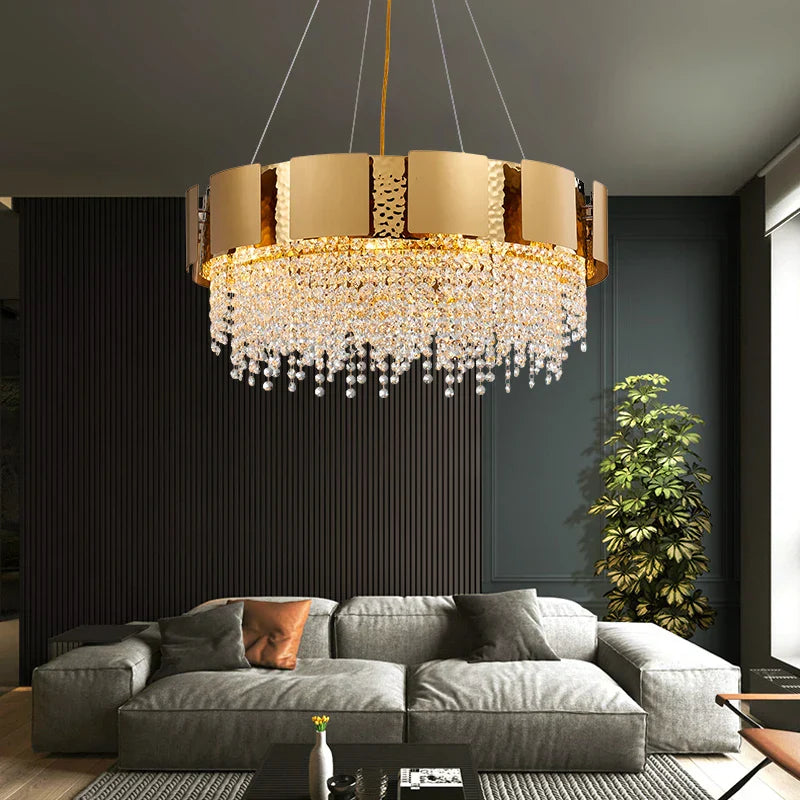 Crystal Chandelier: Modern Luxury Lighting for Living Room, Dining, and Bedroom