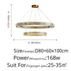 Crystal LED Ceiling Chandeliers: Modern Living Room Dining Room Pendant Lamp