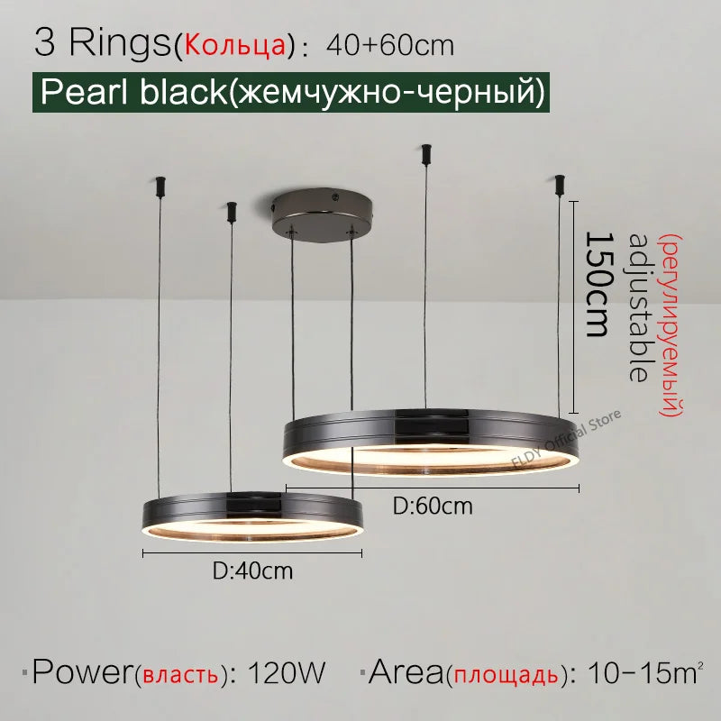Modern Nordic Round Ceiling Chandelier Dining Bedroom Kitchen Lighting Lamps