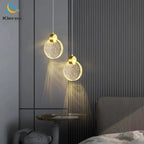 Crystal LED Chandelier Tricolor Light Pendent Lamp for Modern Living Room