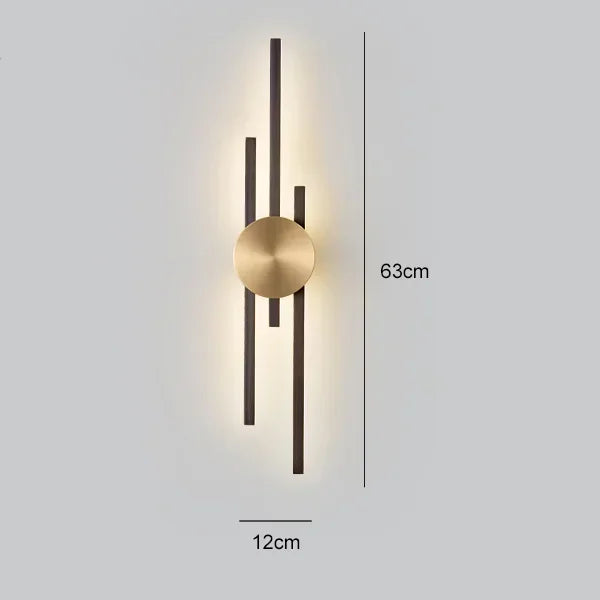 Minimalist Copper Wall Light for Bedroom and Living Room