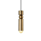 Black Gold LED Tube Glass Chandelier for Home & Shop Decoration