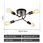 Sputnik Ceiling Chandelier: Modern Nordic Semi Flush Mount Lighting Fixture