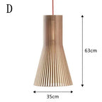 Wooden Birdcage Pendant Lamp: E27 Indoor LED Lighting for Dining Room & Bar