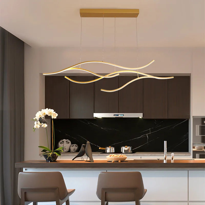 Modern Minimalist LED Chandelier for Dining Room and Bar Lighting