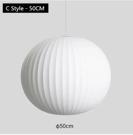Silk Ball Pendant Lamp for Home, Shop, and Bar Decor