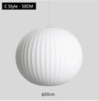 Silk Ball Pendant Lamp for Home, Shop, and Bar Decor