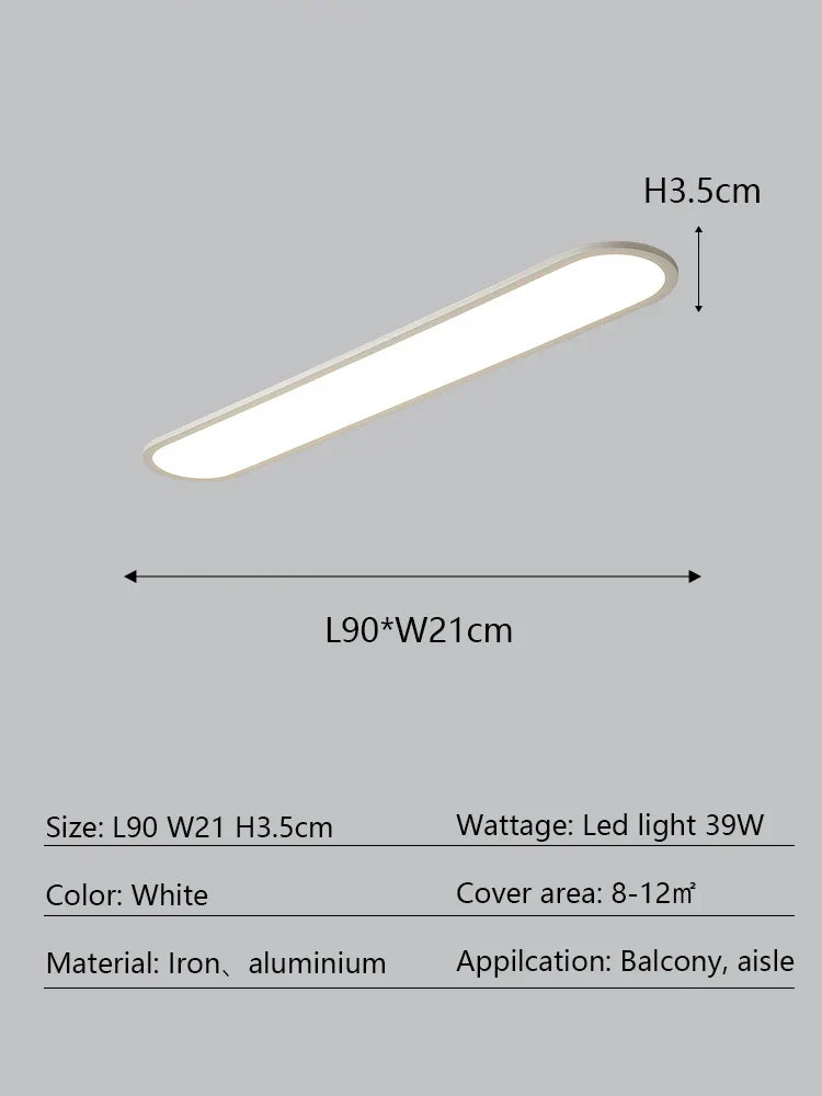 Oval LED Ceiling Light for Modern Minimalist Indoor Lighting Fixtures
