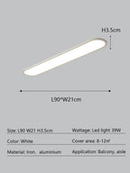 Oval LED Ceiling Light for Modern Minimalist Indoor Lighting Fixtures