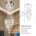 Crystal Chandelier: Modern Nordic LED Pendant Light for Kitchen Living Room Staircase