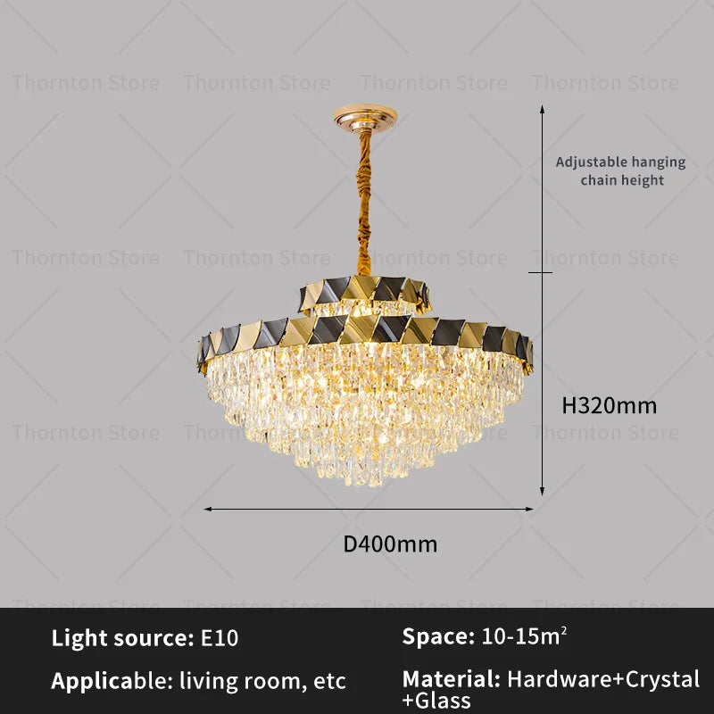 Crystal Chandelier: High-End Luxury Lighting for Living Room, Restaurant & More