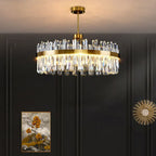 Crystal Ceiling Chandelier: Nordic Light Luxury Round Villa Pendant for Living & Dining Rooms