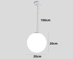 Nordic Glass Pendant Lights - White Ball Hanging Lamps for Home Decor