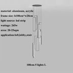 LED Stair Chandelier: Luxury Loft Geometry Pendant Lamps for Modern Living