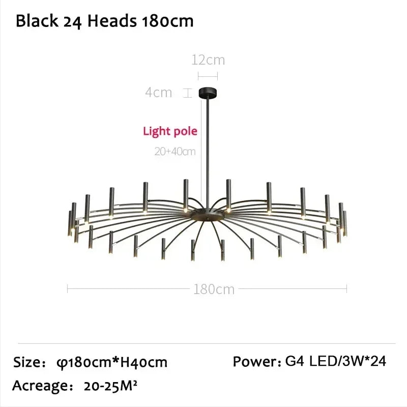 LED Ceiling Chandelier Nordic Living Dining Room Bedroom Lighting Fixture