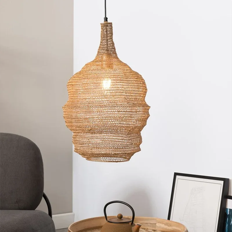 Mesh Pendant Light: Modern Irregular Shapes Kitchen Island Suspension Lighting