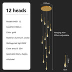 Crystal Chandelier: Modern LED Pendant Light for Villa Living Room and Attic