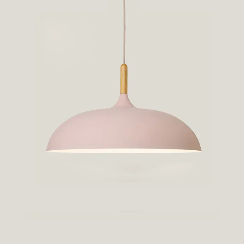 Minimalist Wooden & Aluminum Pendant Lamp for Living Room, Bedroom, Study & Corridor