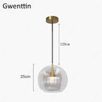 Nordic Glass LED Pendant Light for Modern Kitchen and Living Room