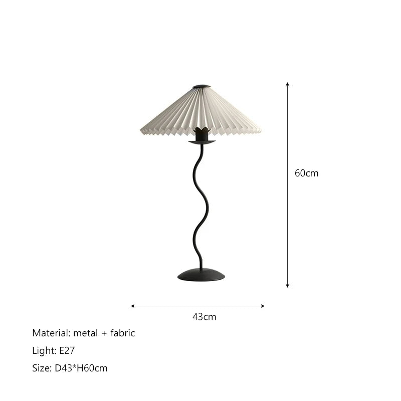 Pleated Fabric LED Floor Lamp - Nordic Minimalist Design