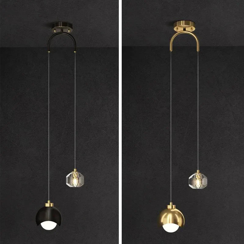 Crystal Round Chandelier: Luxury Modern Nordic Master Bedroom Pendant Lamp