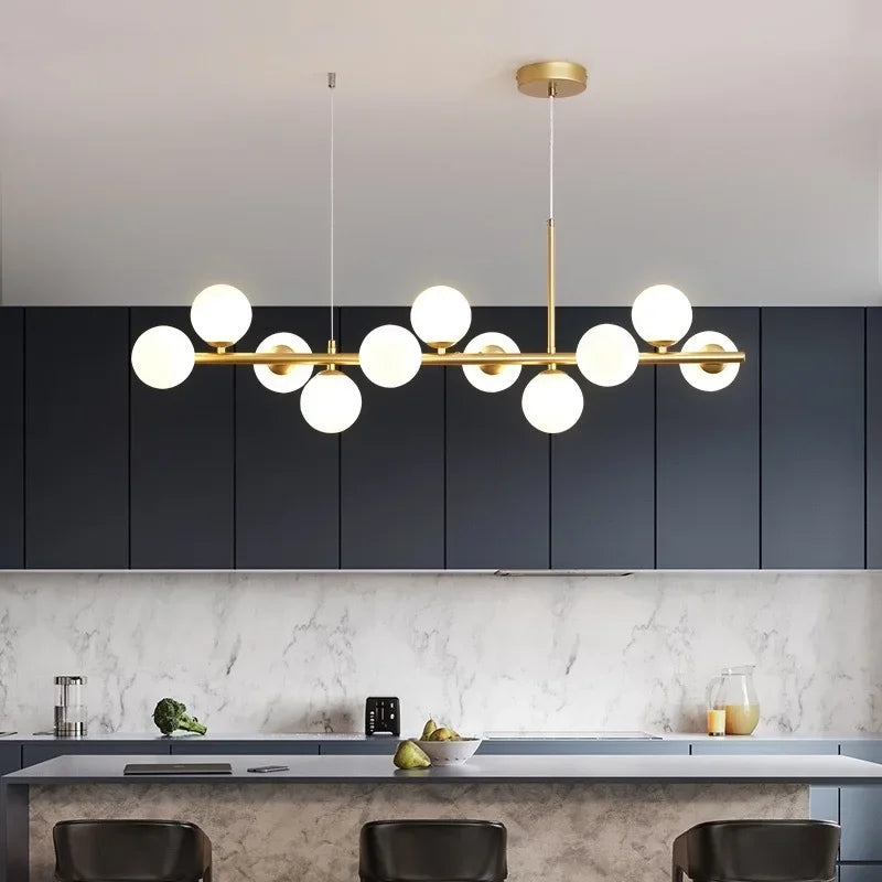Modern Black LED Pendant Chandeliers for Living Dining Kitchen Lighting