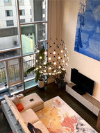 Mesh Ceiling Chandelier: Industrial Living Room Pendant Light for Home Decor