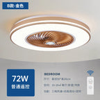 Modern Black 56cm Round Ceiling Fan with LED Light and Remote Control