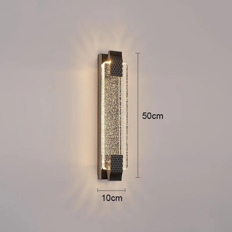 Modern Gold Black LED Wall Lamp for Bedroom Living Room Decoration