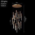 Crystal LED Chandelier: Stylish Staircase & Living Room Lighting