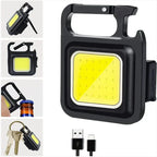 Mini LED Keychain Light: USB Rechargeable Portable Multifunctional Camping Flashlight