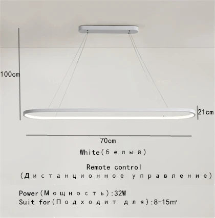 Designer Oval LED Pendant Lamp for Living, Dining, Restaurant, Bedroom Lighting