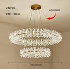 Crystal Luxury Chandelier: Modern K9 Crystal LED Lighting for Living Room & Bedroom