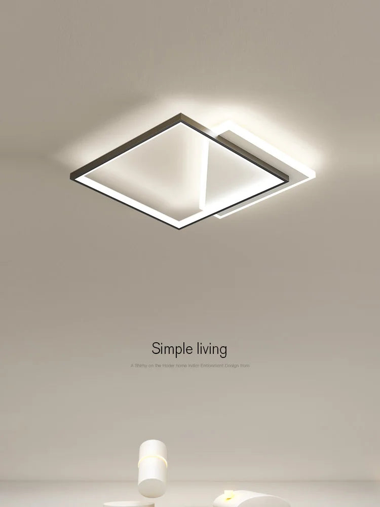 Geometric LED Ceiling Lamp | Modern Nordic Bedroom Study Light