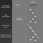 Modern Nordic LED Ceiling Chandelier for Home Living Room Staircase Lighting