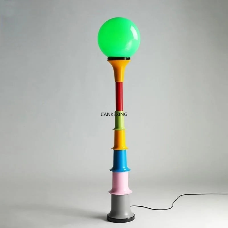 Colorful Retro LED Floor Lamp for Bedroom and Children's Study