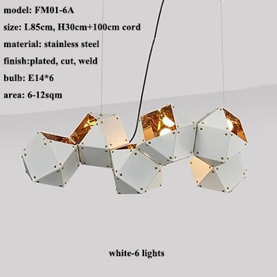 Modern Chandelier: Dining Room LED Pendant Lamp, Home Decor Hanging Light Fixtures