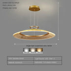 LED Ring Chandelier: Luxury Living Room Lighting Fixture