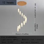 Nordic Tulip Chandelier: Multi-heads Pendant Lamp for Villa, Hotel, Restaurant, Bedroom