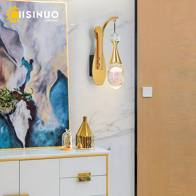 Crystal LED Wall Sconce for Elegant Home Décor