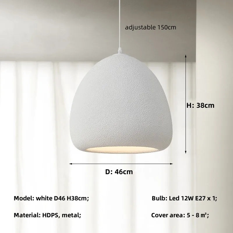 Nordic Dining Room Pendant Lights Wabi Sabi LED Hanging Lamps Fixtures