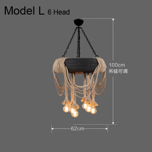 Industrial Rustic Pendant Lights Indoor Lamp for Living Dining Room Home Décor
