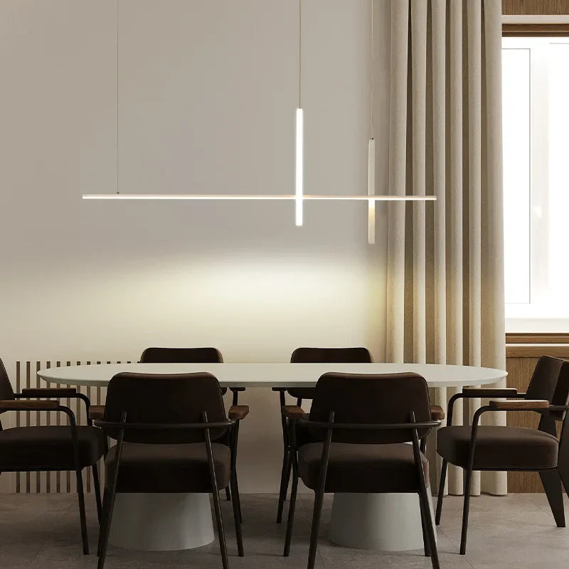 Minimalist LED Pendant Lamps: Dimmable Creative Design for Dining Room, Bar Chandelier