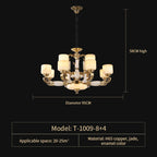 Chinese Jade Chandelier: Modern Living Room & Restaurant Décor