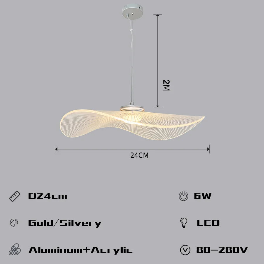 Postmodern Waves Design LED Chandeliers, Loft Living Room Office Lighting Fixtures